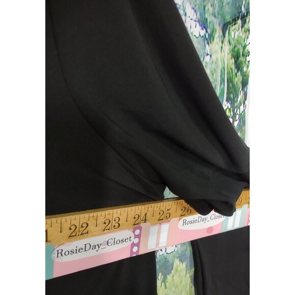 Roz & Ali Size 3X Top Bell Sleeve Black Popover Tunic WhimsyGoth Stevie Nicks - Picture 8 of 9